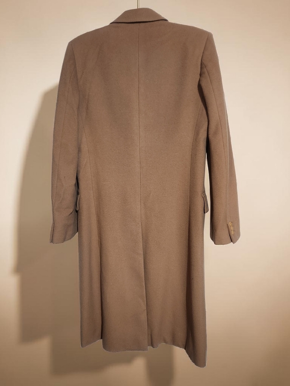 Luxury Vintage Valentino Uomo Camel Coat 100% Wool Double Breasted Italy M/L - Picture 3 of 8